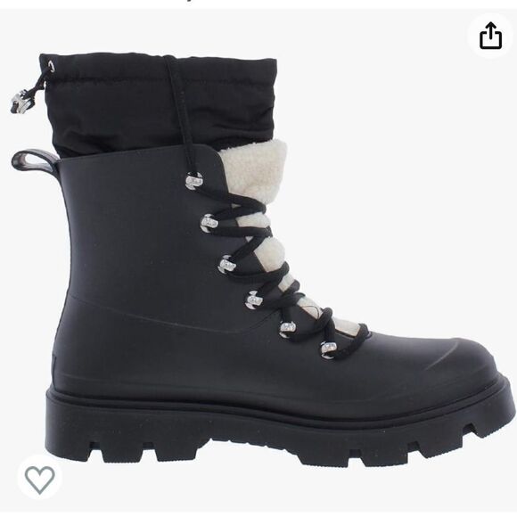 Marc Fisher Freely Waterproof Lace Up Boots, Black Size 9, NWT, NWOB - Picture 3 of 10